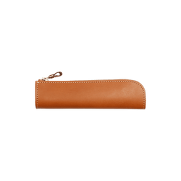 ナチューラ ヌメ革ファスナーペンケース ブラウン